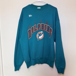 Vintage 90s 1996 Miami Dolphins Pro Player Crewneck Sweatshirt